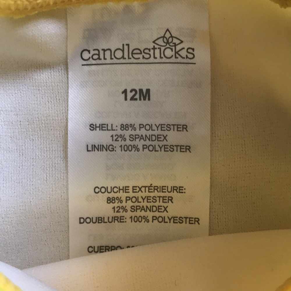 Candlesticks Rash Guard Shirt (size 12m) - Picture 3 of 4
